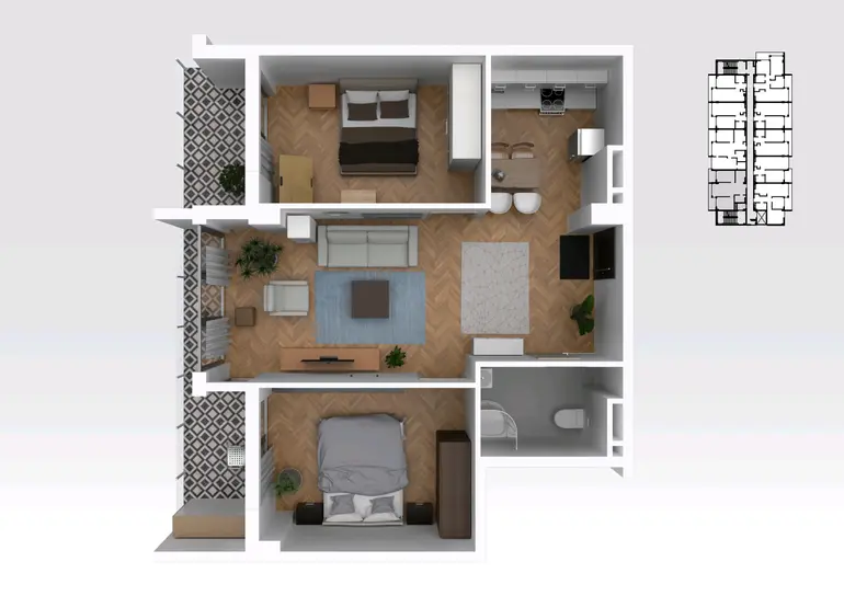 3 room apartment for sale in didi digomi