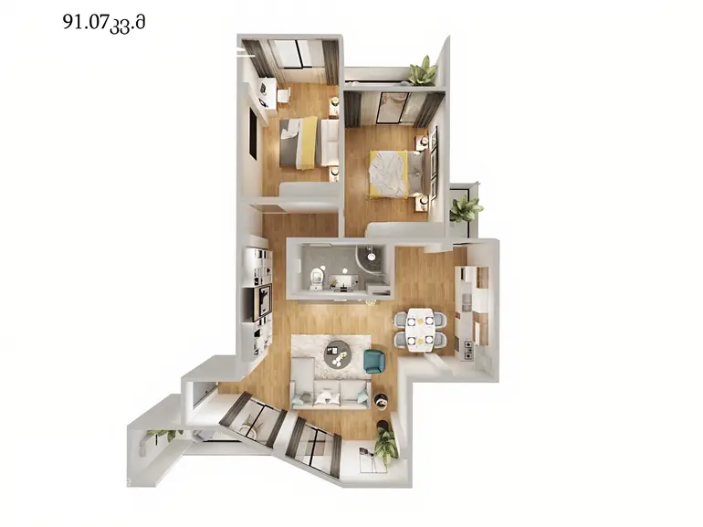 3 room apartment for sale in didi digomi