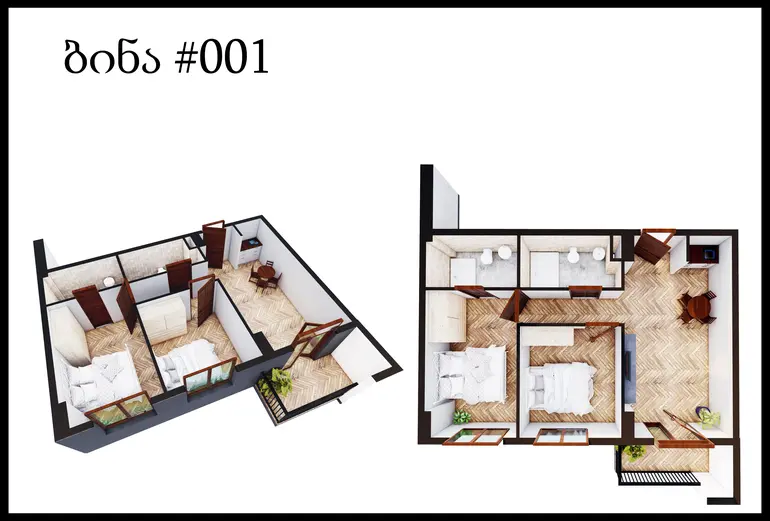 3 room apartment for sale in tbilisi