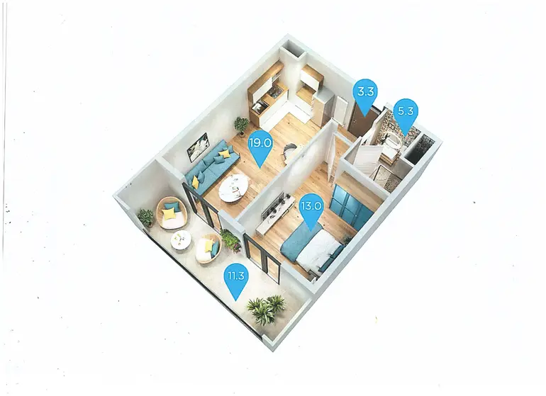 2 room apartment for sale in nadzaladevi