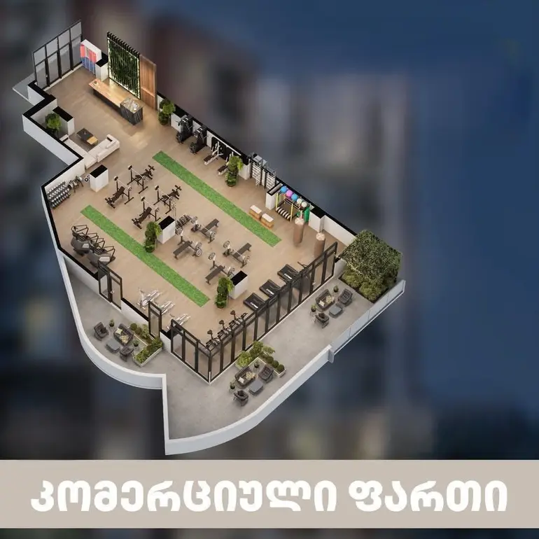 Office commercial area for sale in isani