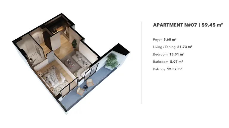 2 room apartment for sale in isani