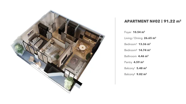 3 room apartment for sale in isani