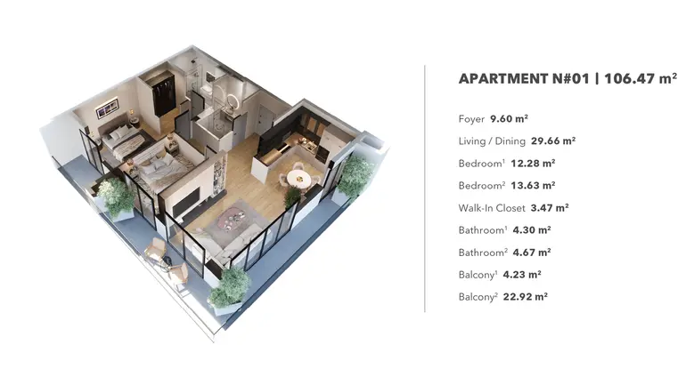 3 room apartment for sale in isani