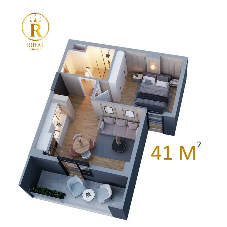 2 room apartment for sale in gldani