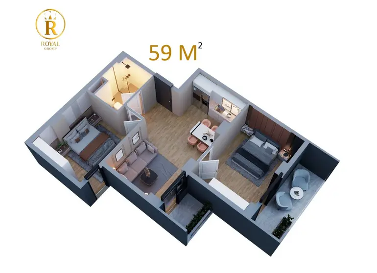 3 room apartment for sale in gldani