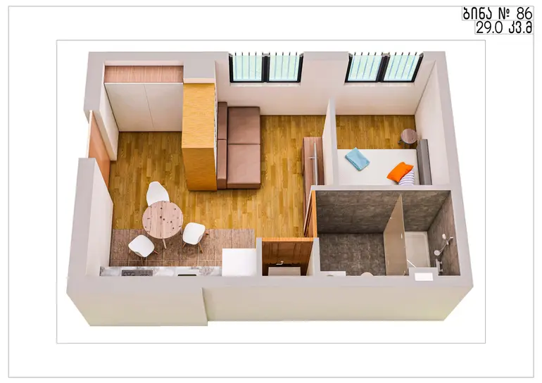 იყიდება 2 ოთახიანი ბინა დიდ დიღომში