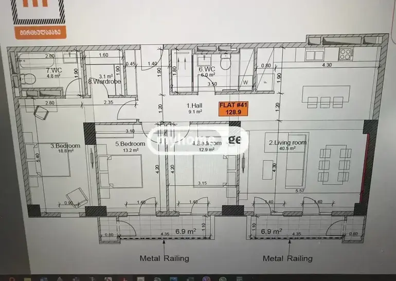 4 room apartment for sale in didube